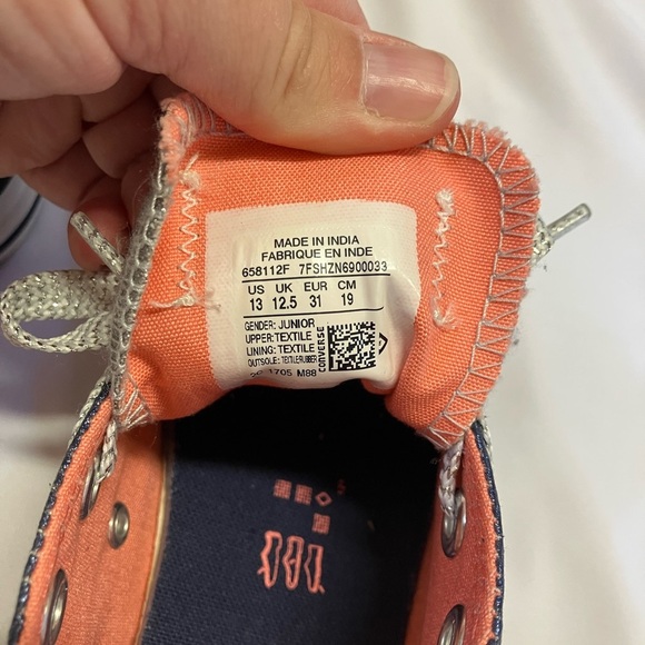 Converse Blue and White Chuck Taylor Sneakers - Picture 6 of 12